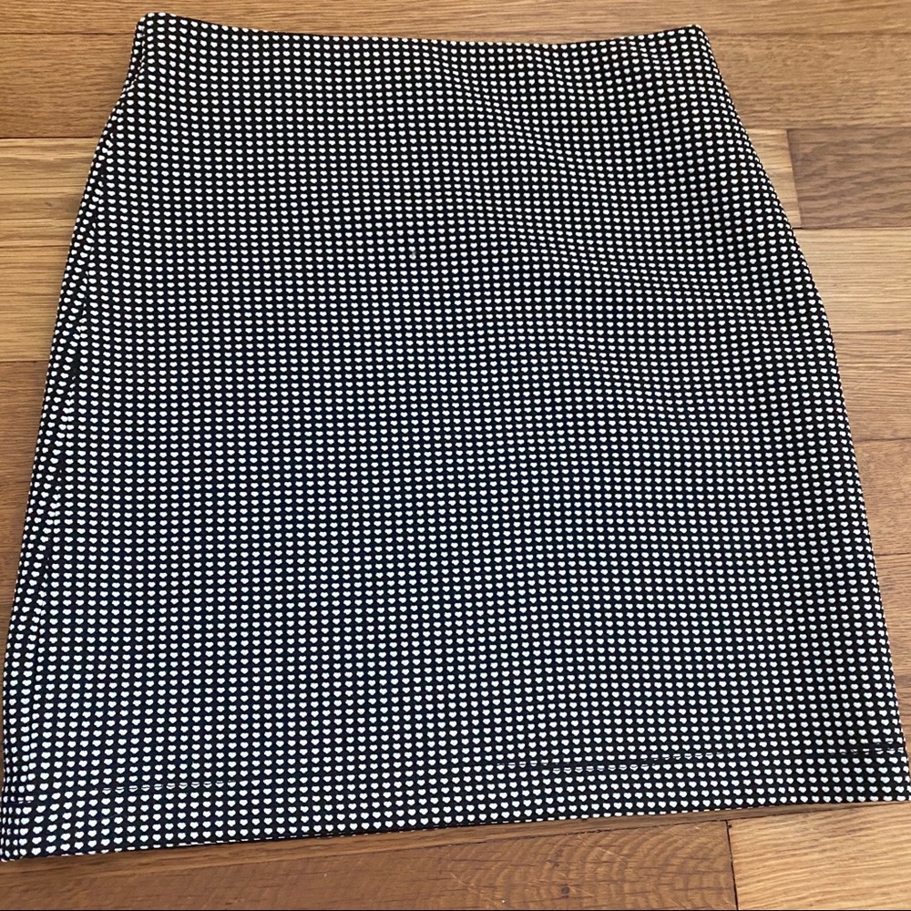 Black skirt with white dots